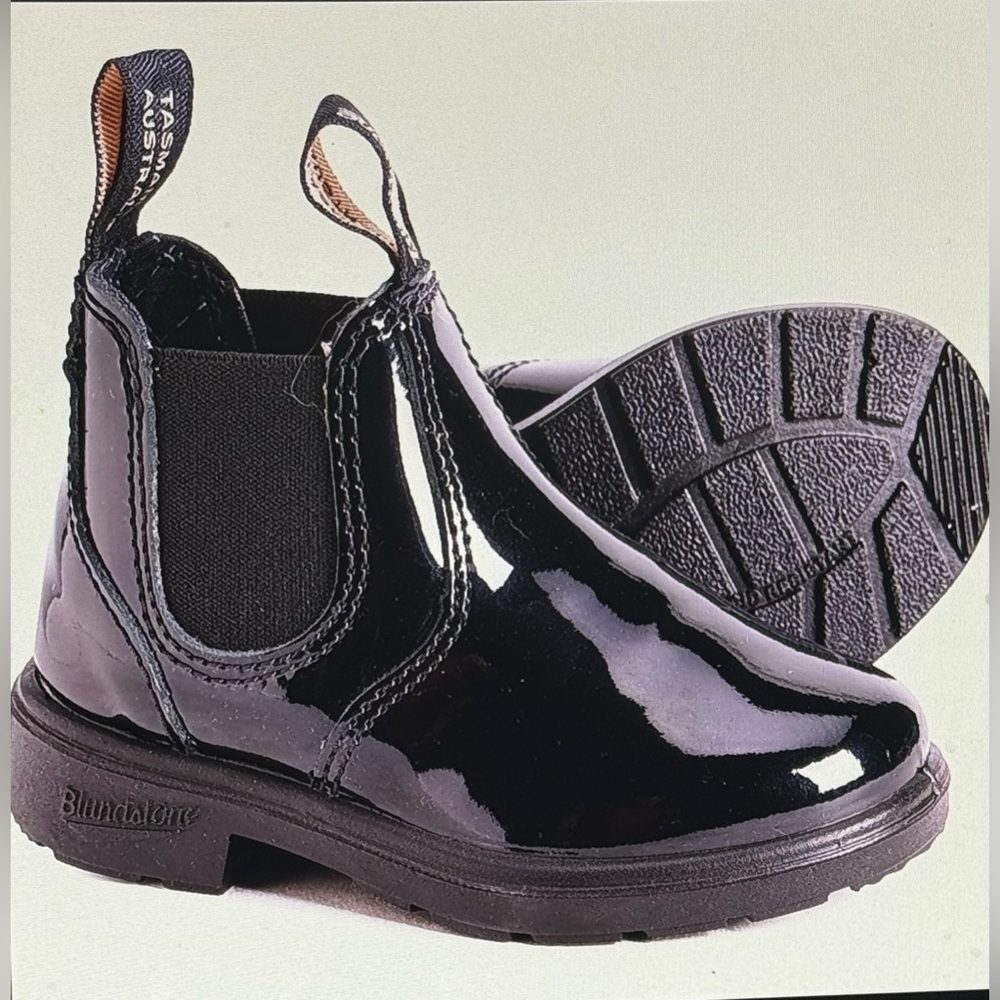 COPY - Blundstone #2255 Chelsea Ankle Boots Black Patent Youth/Unisex Sz-USW6 U…